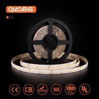 Bande lumineuse LED 12V 2025 288 LED/m 8mm 3000K Blanc chaud Ra80 IP20 Certifiée CE RoHS Rouleau de 5m Télécommande Dimmable Résidentiel