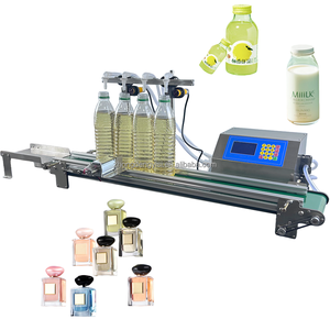 4-Heads Peristaltic Diaphragm <b>Pump</b> Water Drink Wine Liquid Milk Essential Oil Juice Perfume Bottle Filling Machine With Conveyor - Product Image 1