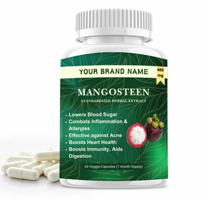 Cápsulas de Extracto de Mangostán 100% Puro de Cultivo Silvestre de Alta Calidad de Proveedor Indio Directo, Suplemento en Polvo Herbal - Product Image 1