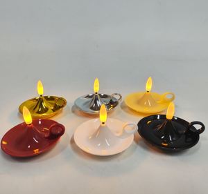 Decoration Gold Silver Yellow Red Black <b>Lamp</b> With <b>Water</b> Sensing Technology Diwali Led Candle Light - Product Image 1