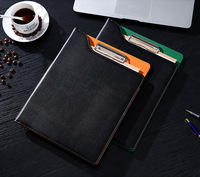 Carpeta A4 de Cuero PU para Negocios, Carpeta de Gerencia con Pin, Suministros de Oficina para Reuniones de Ventas, Logotipo Personalizado