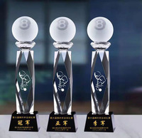 Médailles de récompense en cristal K9 personnalisées pour le basketball, le football et le golf, avec design créatif d'usine, impression UV étanche et logo personnalisé