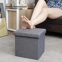 Table basse carrée pliable pouf cube de rangement moderne pour la maison avec coffre à jouets fonctionnel et repose-pieds pour la chambre