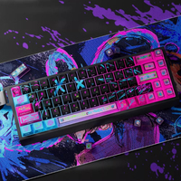 Capuchons de touches PBT sur le thème Arcane JINX, personnalisés pour clavier PC, style Anime, profil Cherry, pour accessoires de clavier mécanique