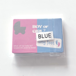 24 Pezzi di Carte Quadrati Blu e Rosa per Gioco Rivelazione Sesso Neonato, Voto Maschio o Femmina, 9x6cm, in Carta - Product Image 6