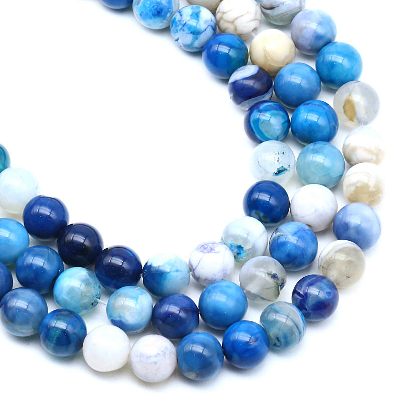 Blue Fire Dragon Veins Agate