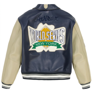 Chaqueta Varsity de Cuero Personalizada para Hombre, Chaqueta Bomber Estilo Béisbol, Ropa Urbana Premium, Fabricante Mayorista OEM ODM - Product Image 3
