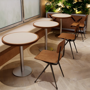 Ensemble de tables et chaises modernes et simples pour <span class=keywords><strong>restaurant</strong></span> occidental, style coréen, idéal pour les salles à manger de salons de thé et cafés. - Product Image 1