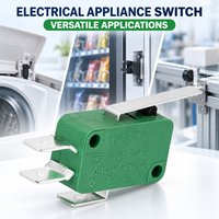 Micro-interrupteur SPDT 16A 250VAC 1NO 1NC à levier long à action rapide pour équipement industriel
