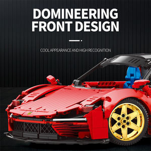 Reobrix 11025 High-Tech 1:10 Scale MOC Daytona SP3 Model 42143 Super Sport <span class=keywords><strong>Voiture</strong></span> de course télécommandée en blocs de construction pour enfants - Product Image 6