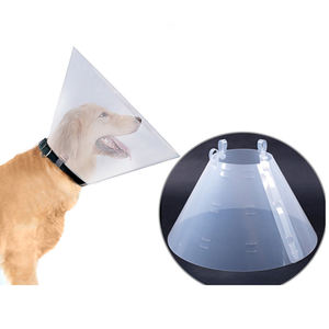 Venta al por mayor de fábrica <span class=keywords><strong>Collar</strong></span> de cono de recuperación de mascotas antimordedura ajustable <span class=keywords><strong>Collar</strong></span> isabelino transparente para perros gatos - Product Image 2