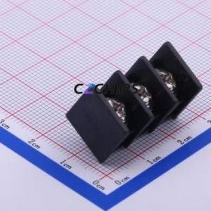 DBT30C-7.62-3P-BK-P Barrier Terminal Block Through hole Component (THT),P=7.62mm Connector Two Sides 7.62mm 1x3P Straight Pin - Product Image 1