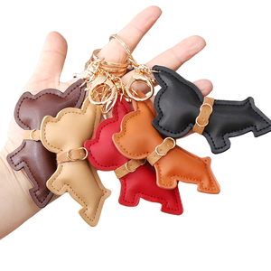 พวงกุญแจเฟรนช์บูลด็อกที่ใส่เหรียญพวงกุญแจหนัง PU สำหรับผู้ชายและผู้หญิงที่ชื่นชอบสัตว์เลี้ยง - Product Image 4