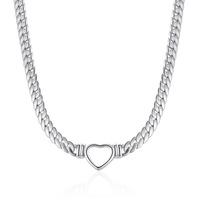 Collier chaîne exagéré en acier inoxydable doré pour femme, bijoux fantaisie, accessoires d'été