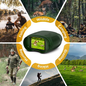 كاميرا رؤية ليلية خارجية بالأشعة تحت الحمراء البعيدة، تكبير 10 أضعاف، دقة 1080 بكسل مع إمكانية التقاط الصور والفيديو لاستكشاف الغابات والتخييم والمشي لمسافات طويلة - Product Image 5