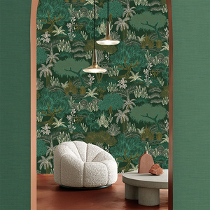 Carta da Parati in PVC con Motivo Foresta Pluviale Naturale 106 CM per Decorazione Casa e Hotel, Novità 2026 - Product Image 1
