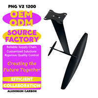 Vente flash : Aile hydrofoil en carbone PNG V2 1200 haute efficacité, pour une navigation à vitesse moyenne, glisse ultra-lisse, stabilité et carving pour wingfoil