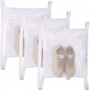 Sac de lavage pour chaussures en maille épaisse avec fermeture éclair, personnalisable avec logo, lavable et compatible lave-linge - Product Image 1