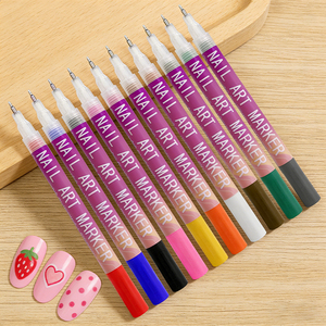 Nouveaux stylos à vernis à <span class=keywords><strong>ongles</strong></span> 3D personnalisés à séchage rapide 0,5 mm, kit de stylos à peinture pour nail art, marqueur pour nail art DIY pour décoration DIY - Product Image 2