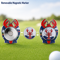 Marqueur de balle de golf magnétique personnalisé 45 mm de forme irrégulière avec marqueur central amovible de 25 mm pour cadeaux de tournoi