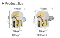 Pompe péristaltique miniature JIHPUMP 803Z à haut débit pour distributeur de liquide, chargement facile, moteur CC OEM pour transfert et dosage