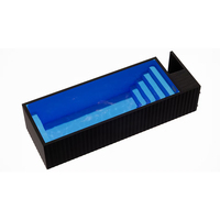 Piscine hors sol rectangulaire en fibre de verre portable d'extérieur, épaisseur 8 mm, 20 pieds x 40 pieds, type conteneur
