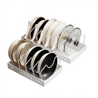 Étagère de cuisine réglable en métal pour casseroles, assiettes, bols, couvercles, organisateur d'ustensiles de cuisine, égouttoir, design moderne et minimaliste