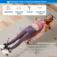 Table de traction électrique professionnelle réglable pour la colonne cervicale et lombaire, idéale pour la rééducation, l'entraînement et le fitness