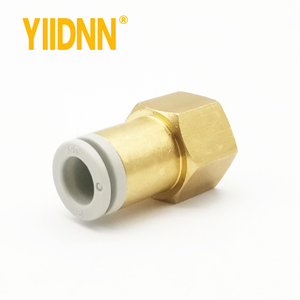 SMC 형 공기 파이프 피팅 KQ2F 4 6 8 10 12 호스 튜브 1/8 "3/8 1/2 BSP 1/4 암나사 황동 공압 커넥터 빠른 피팅 - Product Image 2