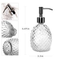 Bouteille de savon liquide pour les mains personnalisée de 350 ml et 500 ml, flacon pompe en verre avec pompe en plastique
