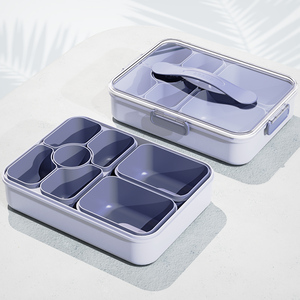 Hộp đựng đồ ăn nhẹ đa năng Snackle Box, hộp đựng trái cây rau củ di động, khay đựng rau củ có ngăn chia và nắp đậy - Product Image 1