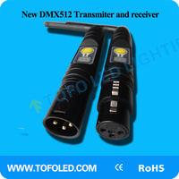 Transmitter dan Receiver Nirkabel DMX512 XLR 2.4G yang Ditingkatkan dengan Sakelar Manual untuk Aplikasi Dimmer