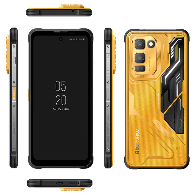 Rugged Smartphone Blackview FORT 5 6.78 Inch FHD+ 120Hz 108MP Night Vision Helio G100 Wireless Charging IP68 IP69K 4G