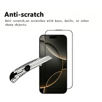 2 in 1 Pelindung Layar Sutra 2.5D 9H Kaca Pelindung Layar untuk iPhone 16E Anti-Spy Anti-Gores Aksesoris Ponsel