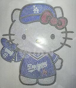 Hello Cat & Dog Iron-On Transfer Hotfix Flatback Kit de diseño de diamantes de imitación sin plomo Forma de diamante con material de vidrio para propietarios - Product Image 1