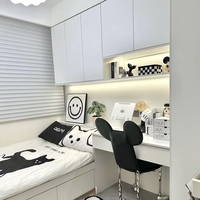 Rénovation personnalisée de toute la maison, chambre d'enfant, chambre à coucher, bureau avec lit tatami et armoire en bois