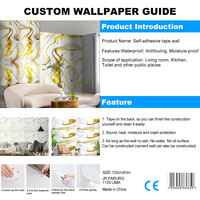 Papier Peint Autocollant PVC Effet Marbre Imperméable Et Lavable Pour Chambre Salon Rouleau Mural