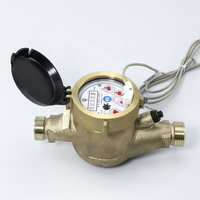 Compteur d'eau résidentiel à jet sec multi-jet mécanique approuvé NSF61 AWWA C708 avec anneau de fermeture en laiton Corps en laiton sans plomb