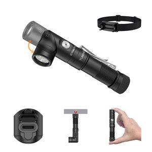 Nouvelle lampe torche tactique rotative <span class=keywords><strong>T21</strong></span> avec aimant, étanche IP66, AA 1400 lumens, laser, pour le camping, la pêche, le travail et l'entretien en extérieur - Product Image 6