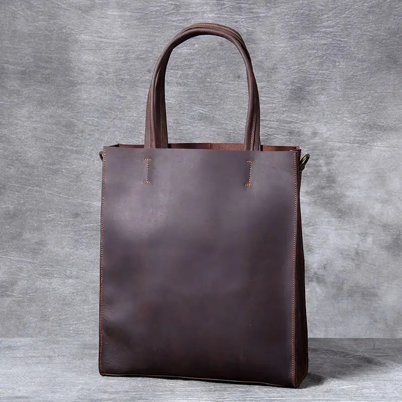 Classic Designer Vegan Leather Men Tote Bag Men Bags Crossbody Shoulder Burgundy Men Handbag