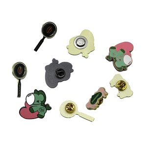 Pin de solapa de esmalte personalizado con diseño de caballo animal lindo, Pin de solapa con gesto de mano en forma de corazón y mensaje de <span class=keywords><strong>promesa</strong></span>, Pin de solapa con cuentas de café - Product Image 1