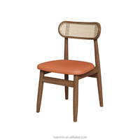 Chaise en rotin avec structure en bois massif luxueuse, mobilier pour café et restaurant, canapé durable, ensemble table et chaises