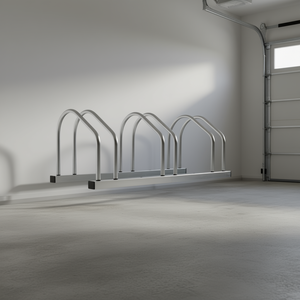 Support pour 3 vélos Db 3 pour roues de 22 à 28 pouces, support de rangement pour garage, montage au sol intérieur, acier thermolaqué, capacité 3 vélos - Product Image 2