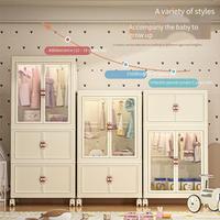 Armoire enfant pliable en plastique, organisateur domestique, armoire bébé sans installation, meuble de rangement