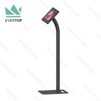 LSF01-C plancher pour kiosque d'ipad, boîtier de kiosque Android autoportant, serrure à clé en métal, support de tablette au sol pour iPad Mini, Air, Pro
