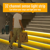 Contrôleur de lumière de bande de LED de capteur de mouvement automatique de PIR 32-Step Dimmer Smart Stair Light 8A Télécommande