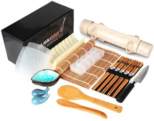 Wishome Eco Friendly Material Natural Origin Sushi Making Kit Diy Rice Roll Bamboo Tool Bazooka Sushi Kit