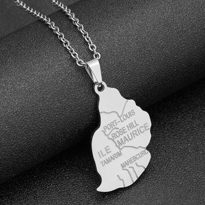 Dây Chuyền Nam Nữ Khắc Chữ <span class=keywords><strong>Maurice</strong></span> Gold Maricius Country Island Mặt Dây Chuyền - Product Image 5