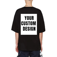 T-shirt noir en tricot personnalisé avec impression de votre logo pour hommes, vêtements décontractés, t-shirts en coton, impression de design personnalisé