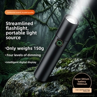 Lampe torche tactique de poche, design laser, rechargeable, batterie lithium 18650, super lumineuse, mini, étanche, portable, pour la randonnée et les situations d'urgence
